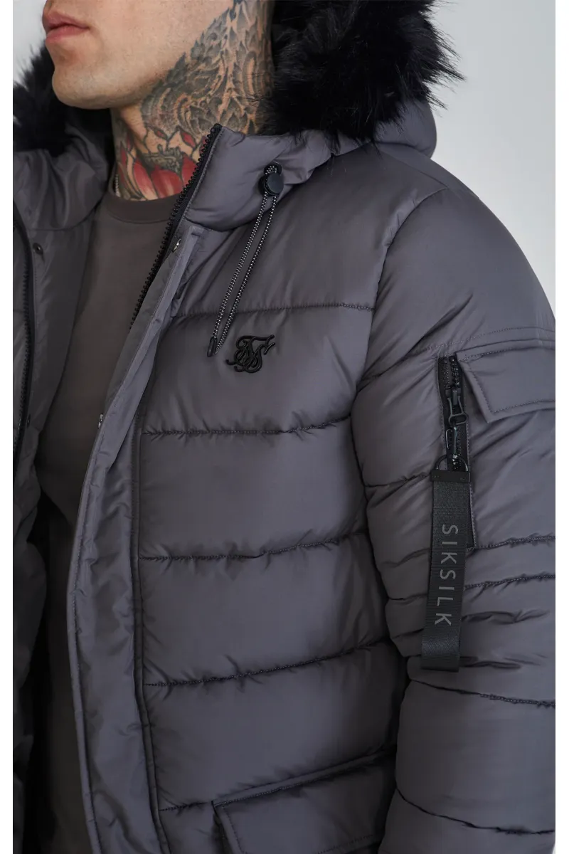 Jachetă SIKSILK Expedition Parka grey | Sportshouse.ro